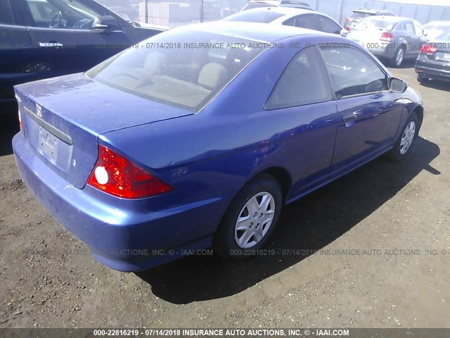 1HGEM22305L042284 - 2005 HONDA CIVIC DX VP Mavi foto 4