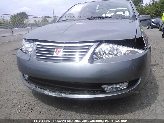 1G8AL55B86Z109081 - 2006 SATURN ION LEVEL 3 GRAY photo 6