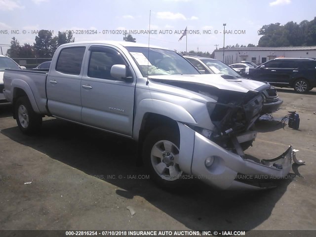 5TEMU52N88Z506392 - 2008 TOYOTA TACOMA DOUBLE CAB LONG BED SILVER photo 1
