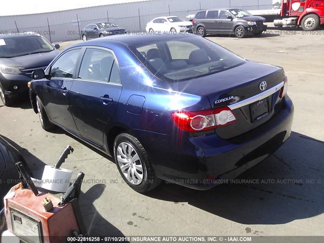 5YFBU4EE3DP099966 - 2013 TOYOTA COROLLA S/LE BLUE photo 3