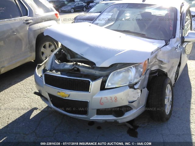 KL1TD6DE4AB117605 - 2010 CHEVROLET AVEO LS/LT ვერცხლისფერი ფოტო 6