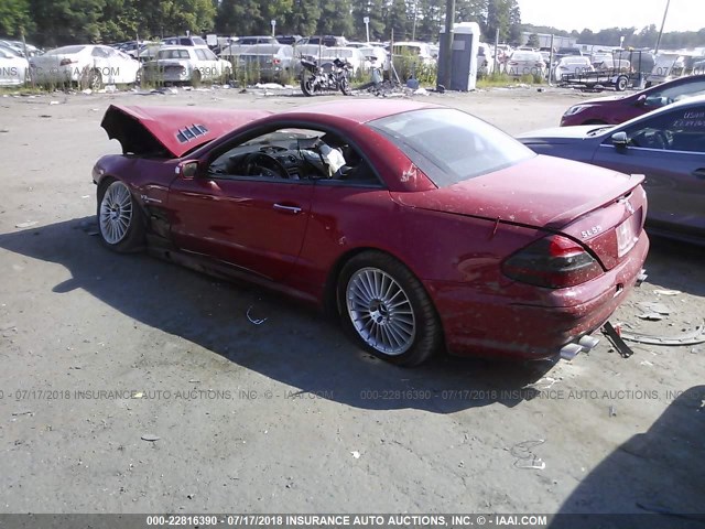 WDBSK74F14F083756 - 2004 MERCEDES-BENZ SL 55 AMG RED photo 3