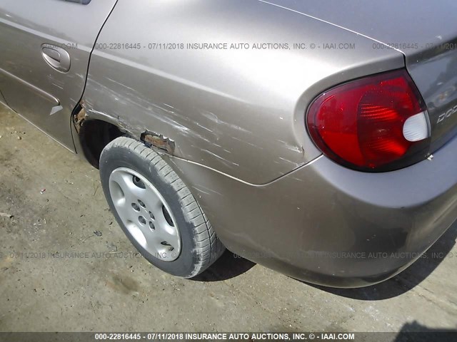 1B3ES46C61D100723 - 2001 DODGE NEON SE/ES GOLD photo 6