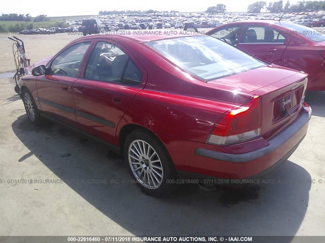 YV1RS58D312012598 - 2001 VOLVO S60 2.4T RED photo 3