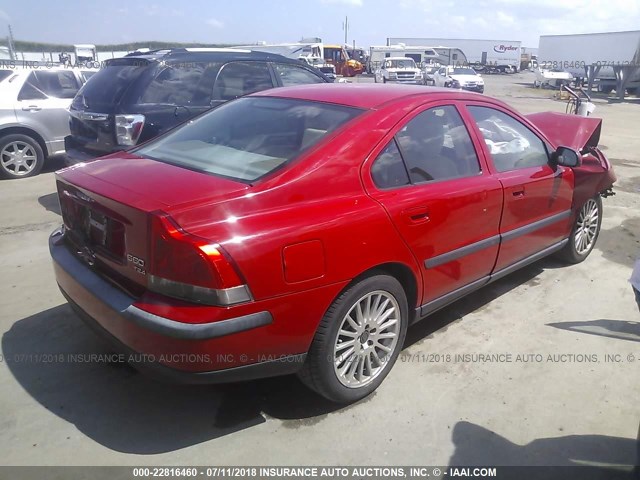 YV1RS58D312012598 - 2001 VOLVO S60 2.4T RED photo 4