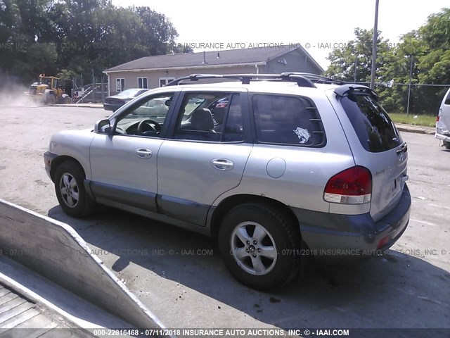 KM8SC13E66U039184 - 2006 HYUNDAI SANTA FE GLS/LIMITED SILVER photo 3