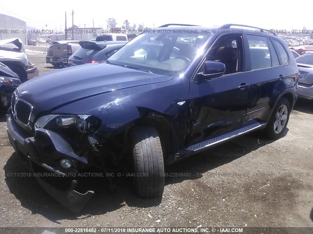 5UXFE43569L263467 - 2009 BMW X5 XDRIVE30I BLUE photo 2