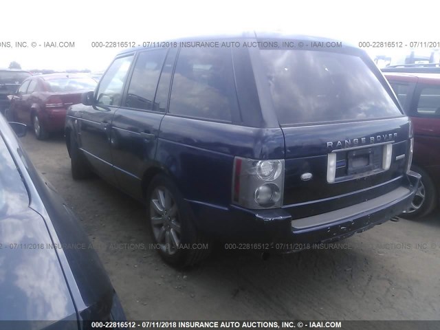 SALMF13446A217177 - 2006 LAND ROVER RANGE ROVER SUPERCHARGED BLACK photo 3