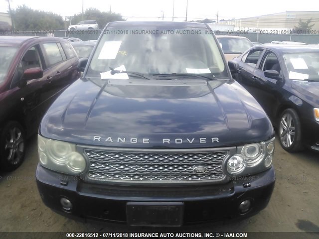 SALMF13446A217177 - 2006 LAND ROVER RANGE ROVER SUPERCHARGED BLACK photo 6