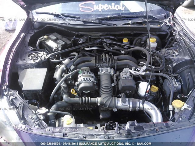 JF1ZNAA15D1710782 - 2013 TOYOTA SCION FR-S PURPLE photo 10