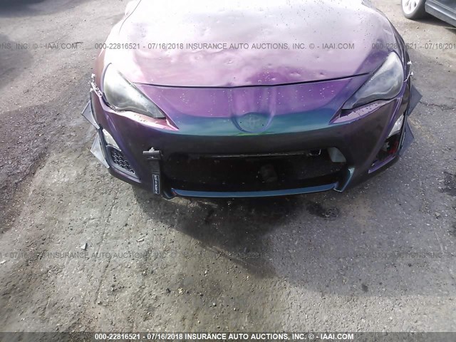 JF1ZNAA15D1710782 - 2013 TOYOTA SCION FR-S PURPLE photo 6