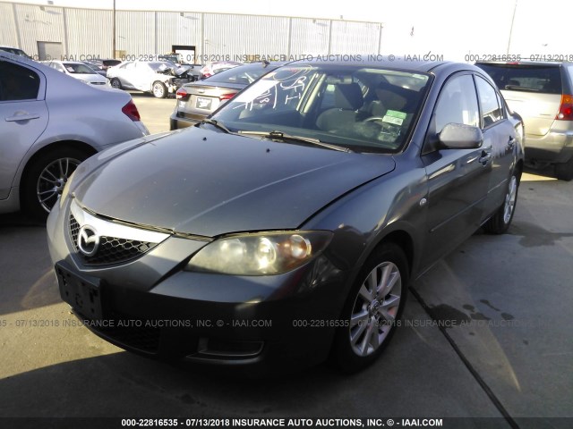 JM1BK32G281867856 - 2008 MAZDA 3 I GRAY photo 2