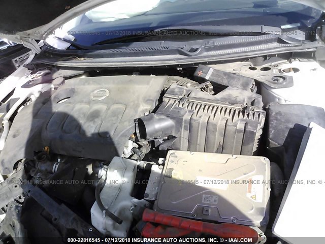 1N4CL2AP9AC117481 - 2010 NISSAN ALTIMA HYBRID WHITE photo 10