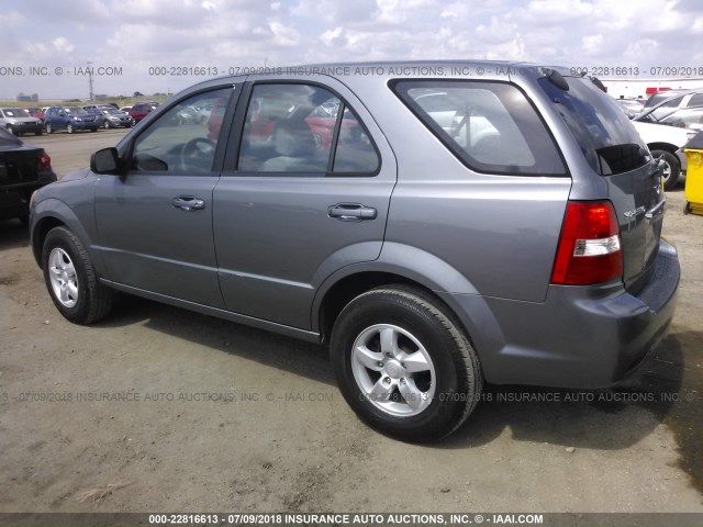 KNDJD735X85815829 - 2008 KIA SORENTO EX/LX GRAY photo 3