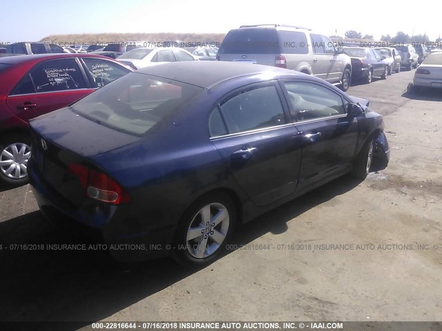 2HGFA16978H502712 - 2008 HONDA CIVIC EXL 蓝色 照片 4