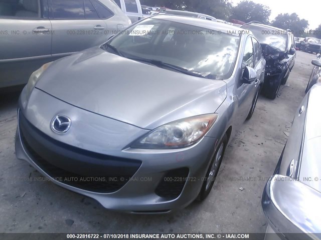 JM1BL1VF3C1516998 - 2012 MAZDA 3 I GRAY photo 2