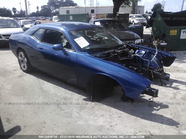 2B3LJ54T99H526195 - 2009 DODGE CHALLENGER R/T BLUE photo 1