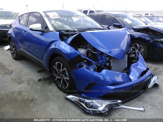 JTNKHMBX1J1001300 - 2018 TOYOTA C-HR BLUE photo 1