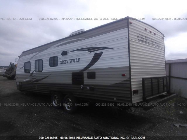 4X4TCKB24GK029833 - 2016 FOREST RIVER GREY WOLF TRAVEL TRAILERS  TAN photo 3