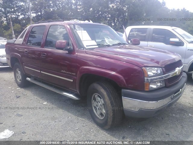 3GNEC12Z15G196202 - 2005 CHEVROLET AVALANCHE C1500 MAROON photo 1