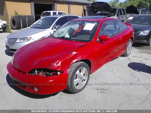 1G1JH12F727412309 - 2002 CHEVROLET CAVALIER LS SPORT RED photo 2