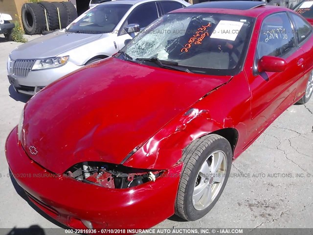 1G1JH12F727412309 - 2002 CHEVROLET CAVALIER LS SPORT RED photo 6