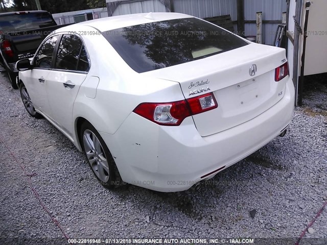 JH4CU4F47AC000739 - 2010 ACURA TSX WHITE photo 3