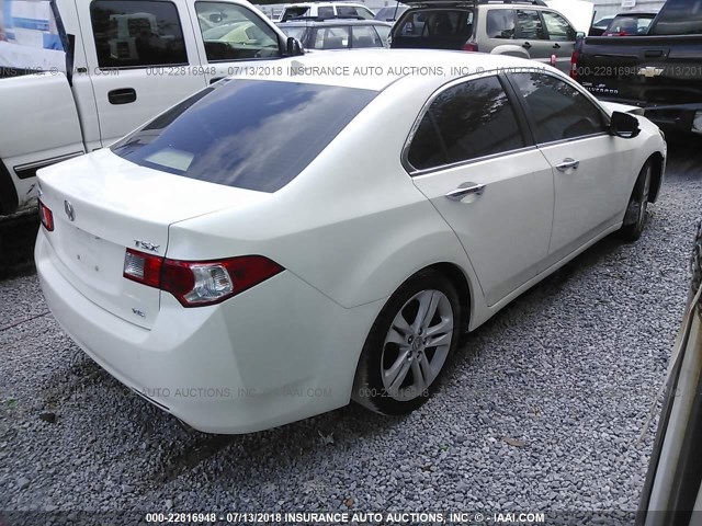 JH4CU4F47AC000739 - 2010 ACURA TSX WHITE photo 4