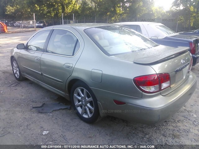 JNKDA31A82T009780 - 2002 INFINITI I35 GREEN photo 3