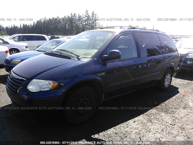 2A4GP44R46R659931 - 2006 CHRYSLER TOWN & COUNTRY LX BLUE photo 2