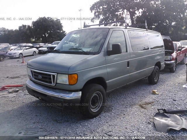 1FBNE31L56HA32300 - 2006 FORD ECONOLINE E350 SUPER DUTY WAGON GREEN photo 2