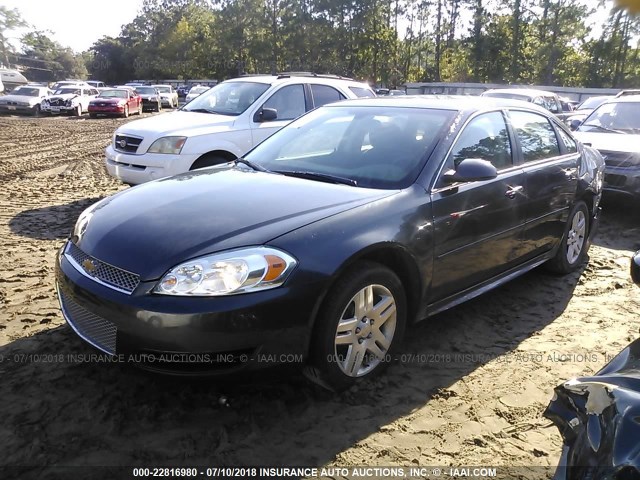 2G1WB5E32G1180657 - 2016 CHEVROLET IMPALA LIMITED LT GRAY photo 2