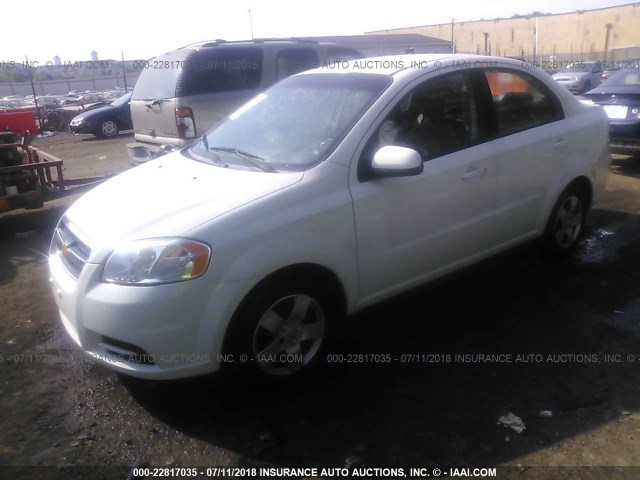 KL1TD5DE9BB133164 - 2011 CHEVROLET AVEO LS/LT WHITE photo 2