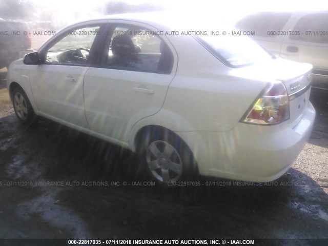 KL1TD5DE9BB133164 - 2011 CHEVROLET AVEO LS/LT 白色 照片 3