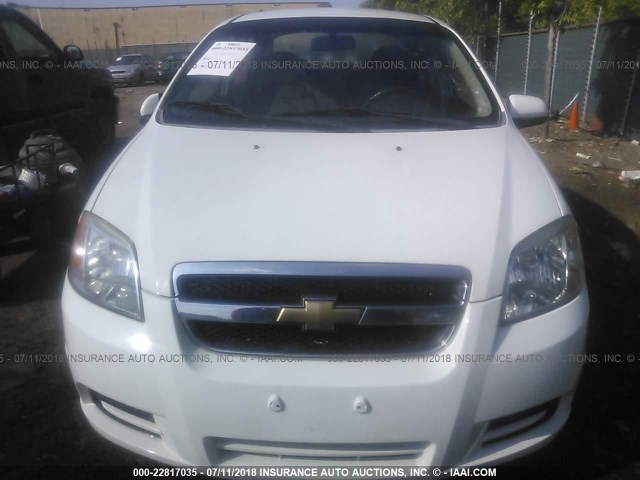 KL1TD5DE9BB133164 - 2011 CHEVROLET AVEO LS/LT WHITE photo 6