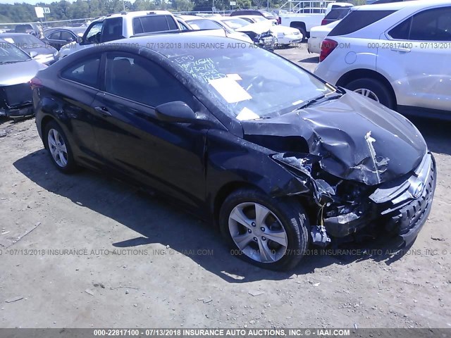 KMHDH6AE6DU014678 - 2013 HYUNDAI ELANTRA COUPE GS/SE BLACK photo 1