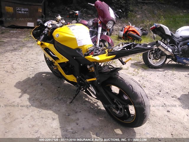 JYARJ16E68A008540 - 2008 YAMAHA YZFR6 YELLOW photo 3