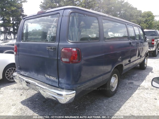 2B5WB35ZXSK576007 - 1995 DODGE RAM WAGON B3500 BLUE photo 4