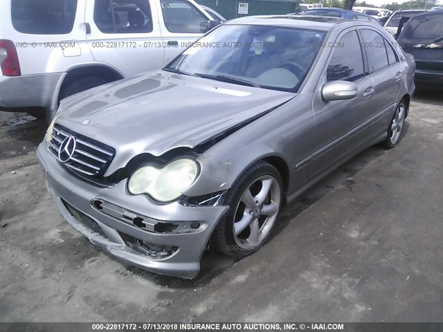 WDBRF52H76A848304 - 2006 MERCEDES-BENZ C GENERATION 2006 230 GRAY photo 2