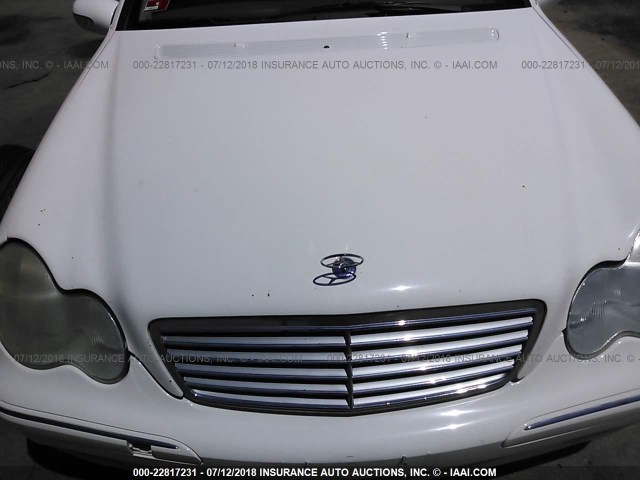 WDBRH84J63F365168 - 2003 MERCEDES-BENZ C 320 4MATIC WHITE photo 10