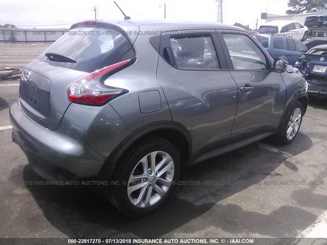 JN8AF5MR5HT702628 - 2017 NISSAN JUKE S/SV/SL/NISMO GRAY photo 4