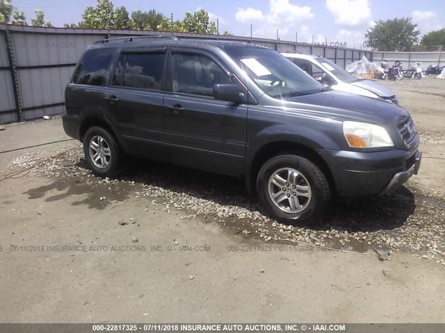 5FNYF184X5B066885 - 2005 HONDA PILOT EX GRAY photo 1