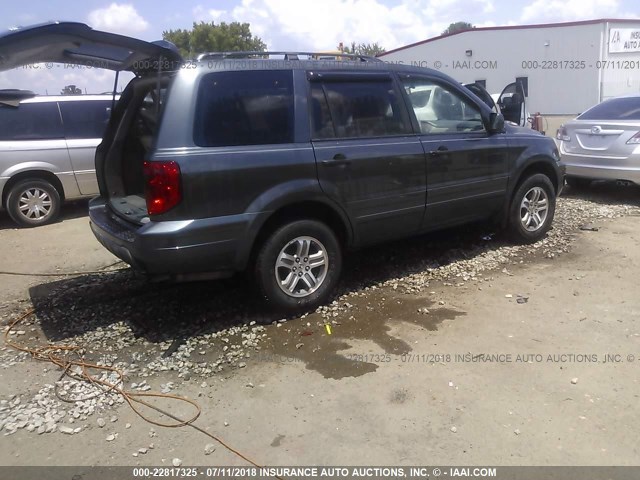 5FNYF184X5B066885 - 2005 HONDA PILOT EX GRAY photo 4