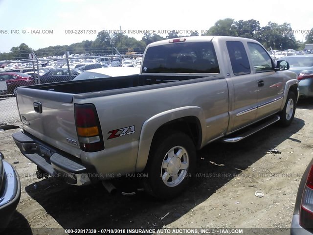 2GTEK19T641264305 - 2004 GMC NEW SIERRA K1500 BEIGE photo 4