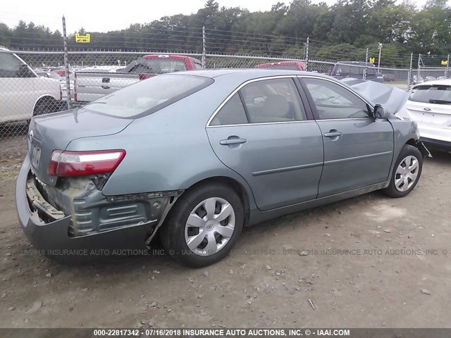 4T1BE46K77U698664 - 2007 TOYOTA CAMRY NEW GENERAT CE/LE/XLE/SE GREEN photo 4