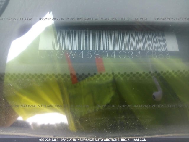 1J4GW48S04C347868 - 2004 JEEP GRAND CHEROKEE LAREDO/COLUMBIA/FREEDOM 金色 照片 9