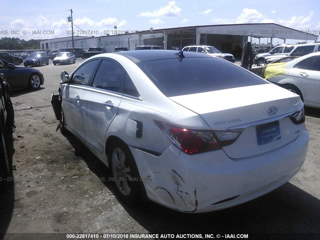 5NPEC4AC0CH443902 - 2012 HYUNDAI SONATA SE/LIMITED WHITE photo 3