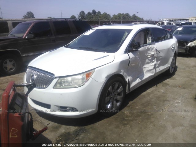 1G4GE5EV0AF215471 - 2010 BUICK LACROSSE CXS WHITE photo 2