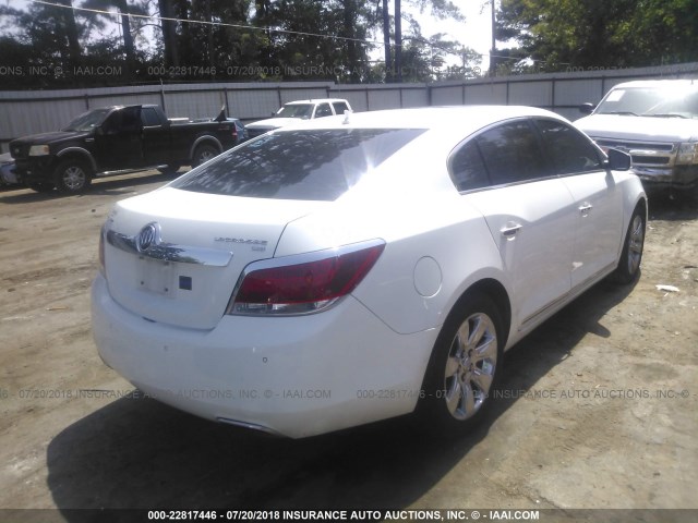 1G4GE5EV0AF215471 - 2010 BUICK LACROSSE CXS WHITE photo 4