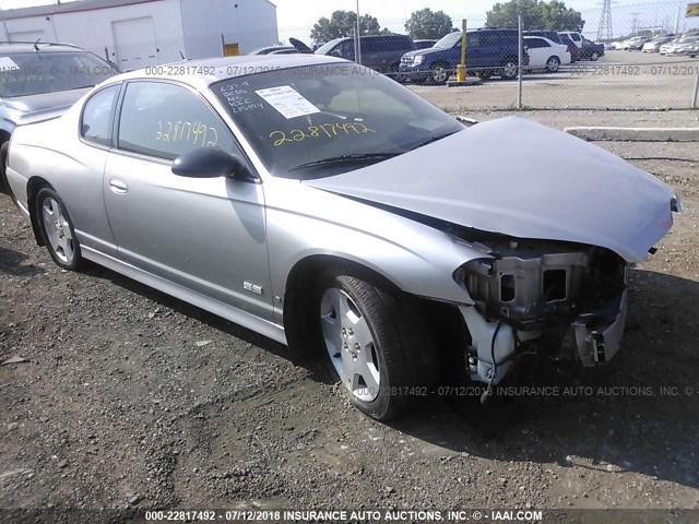 2G1WL15C169305539 - 2006 CHEVROLET MONTE CARLO SS SILVER photo 1